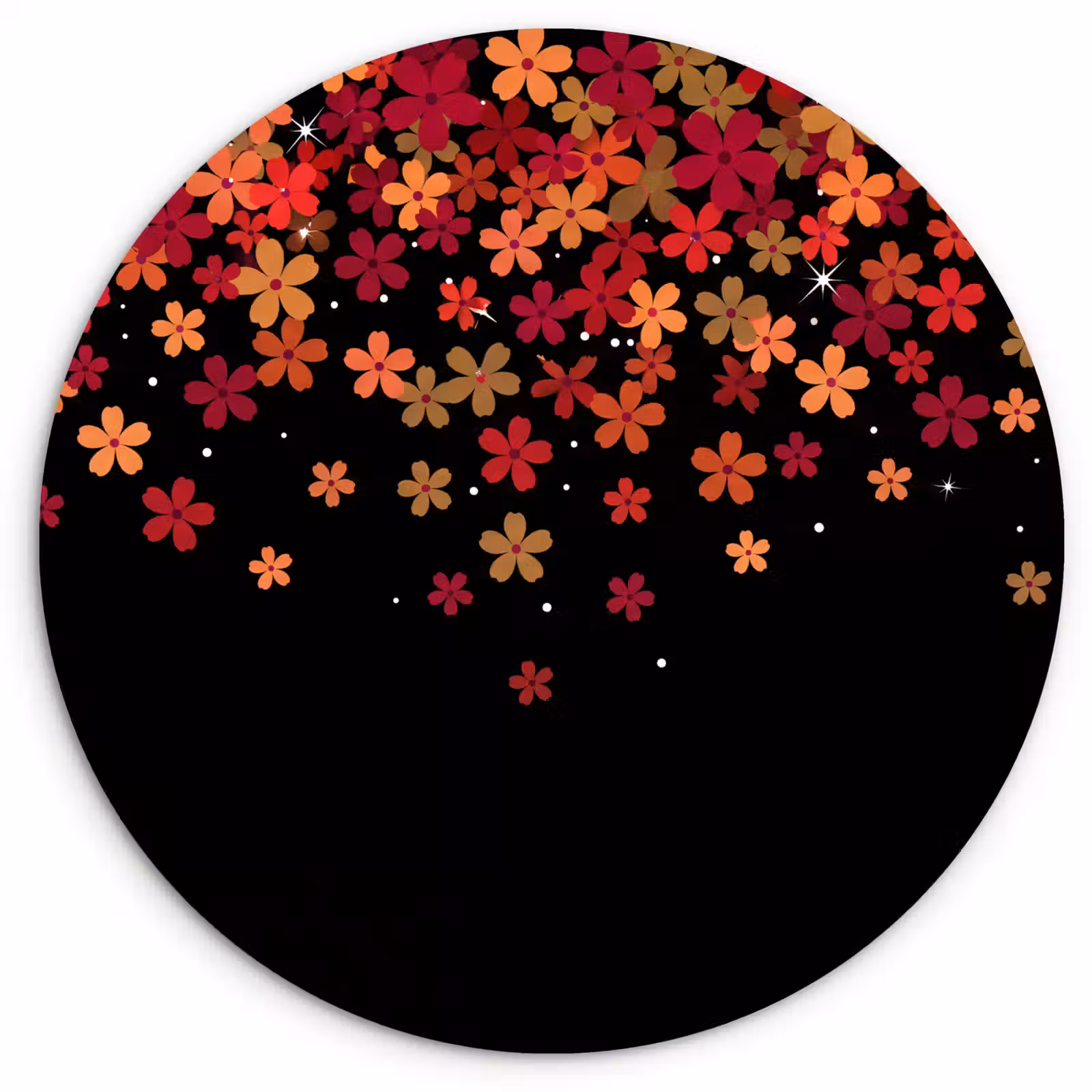 Forexbild Rund - Blumen – Abstrakt – Orange — 1