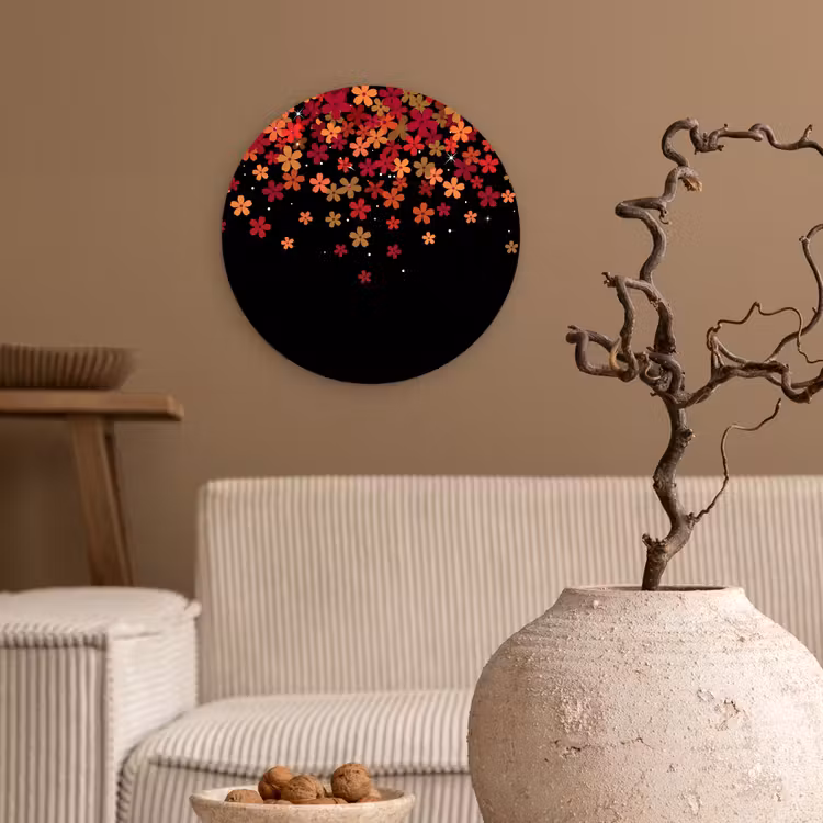 Forexbild Rund - Blumen – Abstrakt – Orange — 2