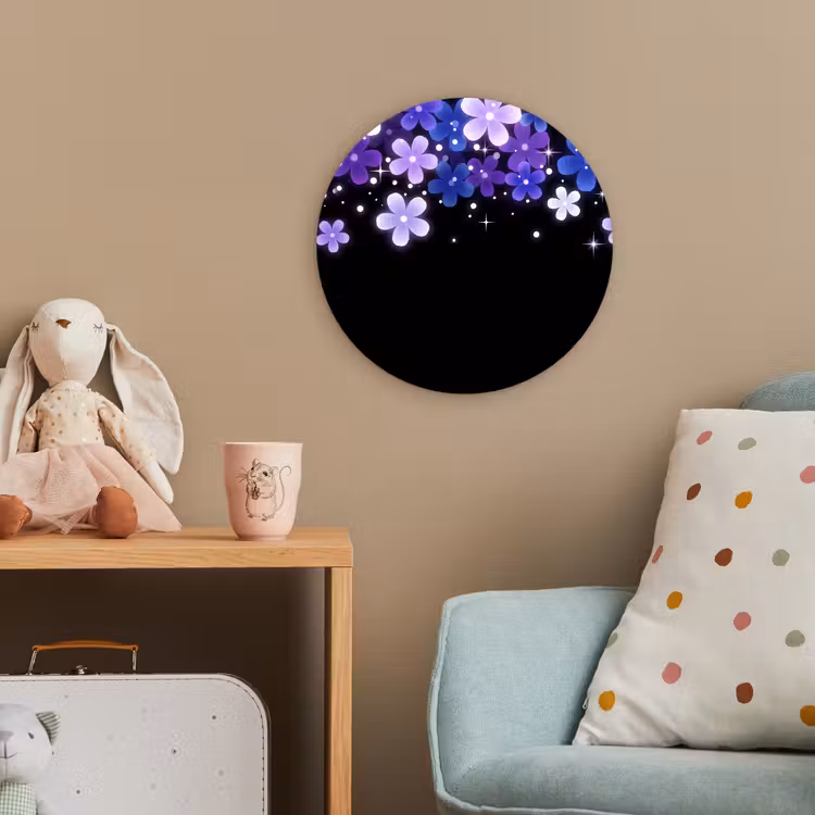 Forexbild Rund - Blumen – Lila – Modern — 5