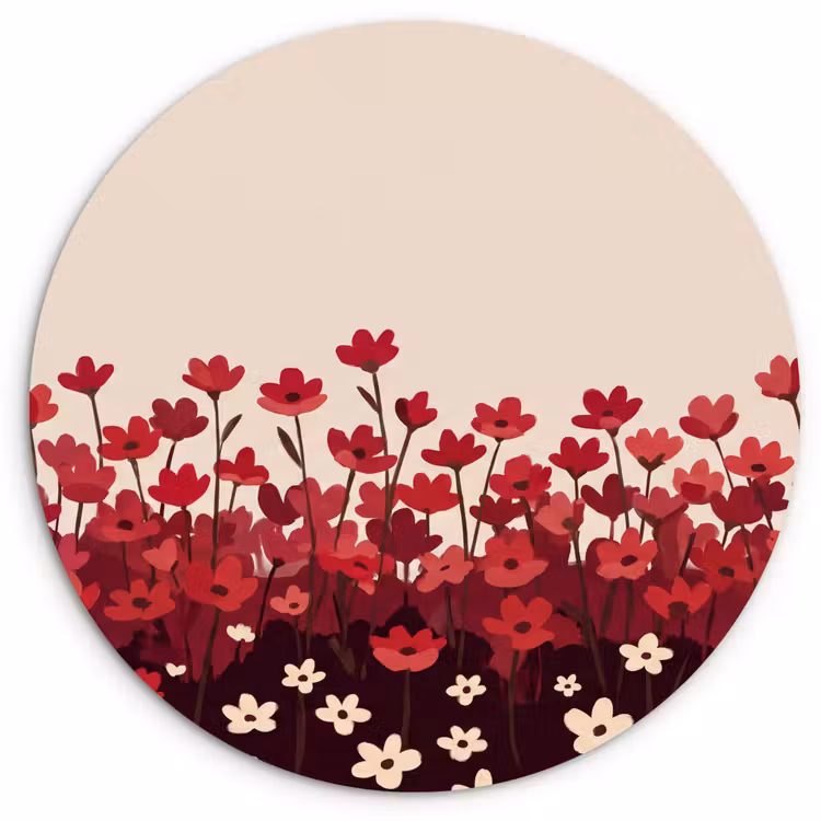 Forexbild Rund - Blumen – Rot – Natur — 1