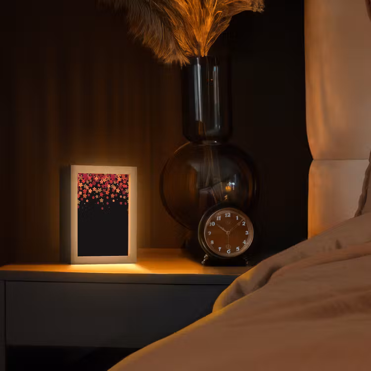 Personalisierte Lightbox - Blumen – Abstrakt – Orange — 2