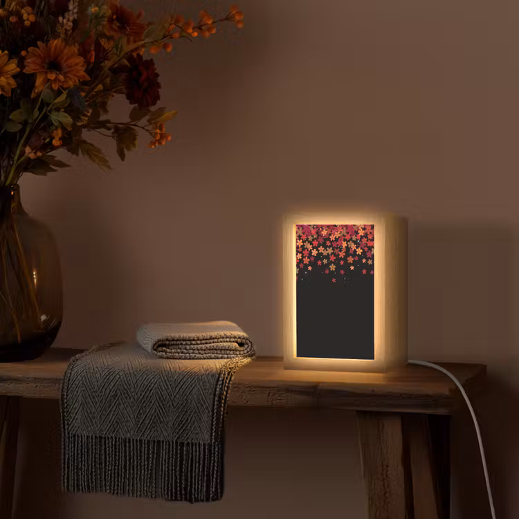 Personalisierte Lightbox - Blumen – Abstrakt – Orange — 3