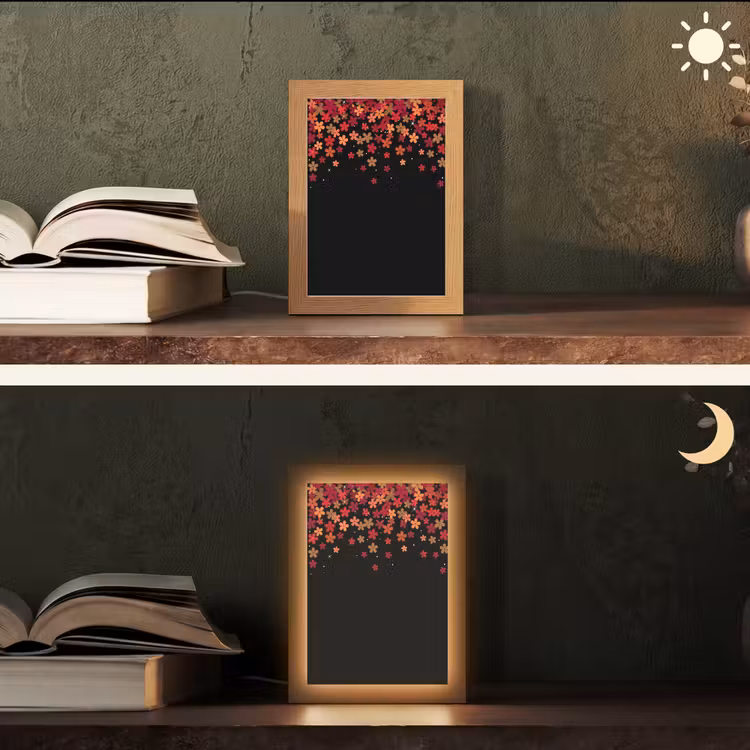 Personalisierte Lightbox - Blumen – Abstrakt – Orange — 5