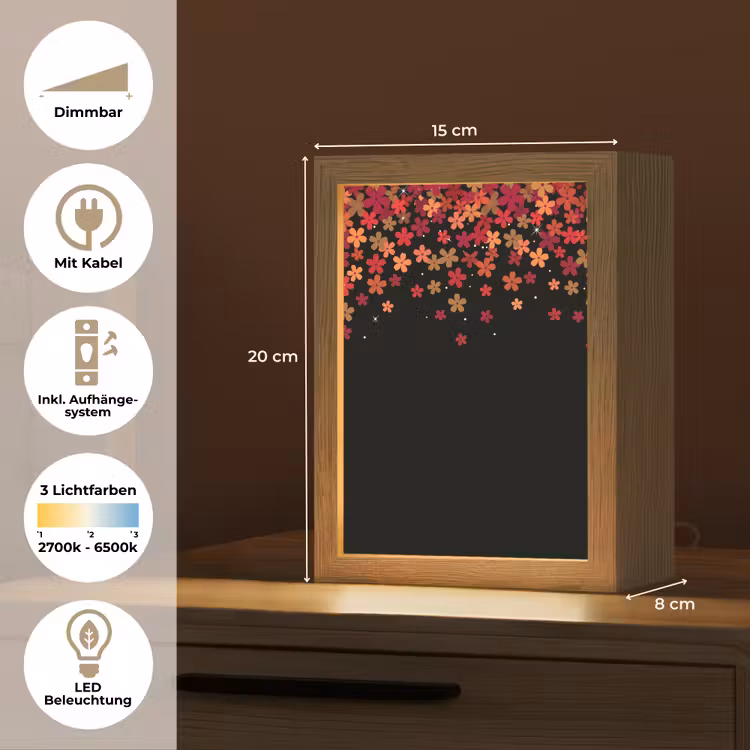 Personalisierte Lightbox - Blumen – Abstrakt – Orange — 6