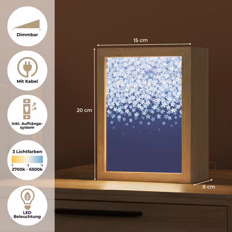 Personalisierte Lightbox - Blumen – Hängend – Dekorativ — 6