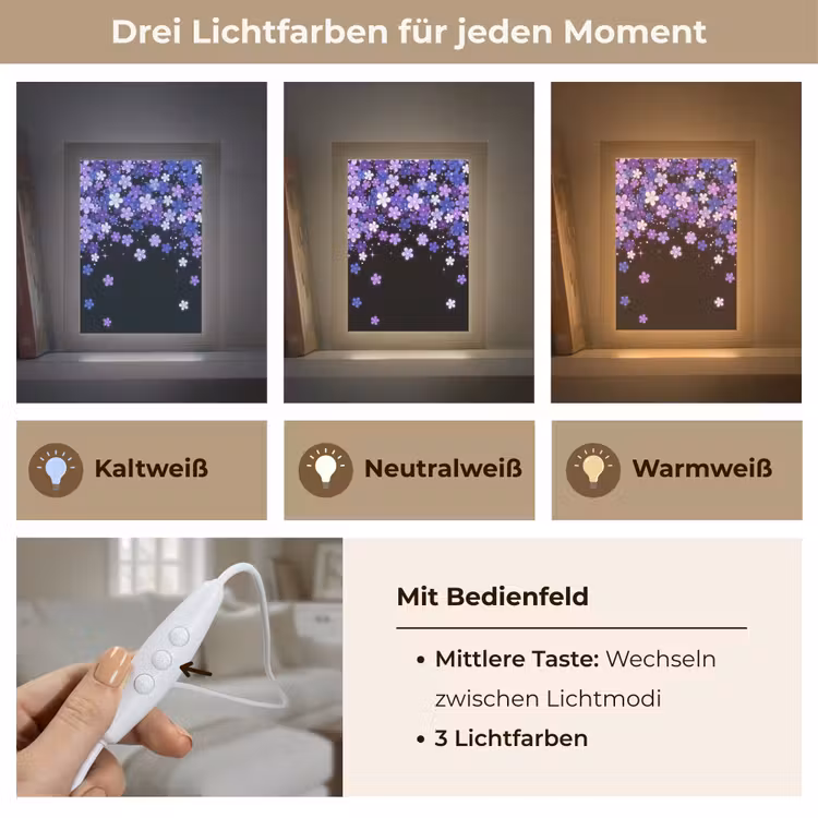 Personalisierte Lightbox - Blumen – Lila – Modern — 7