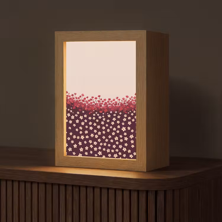 Personalisierte Lightbox - Blumen – Rot – Natur — 1