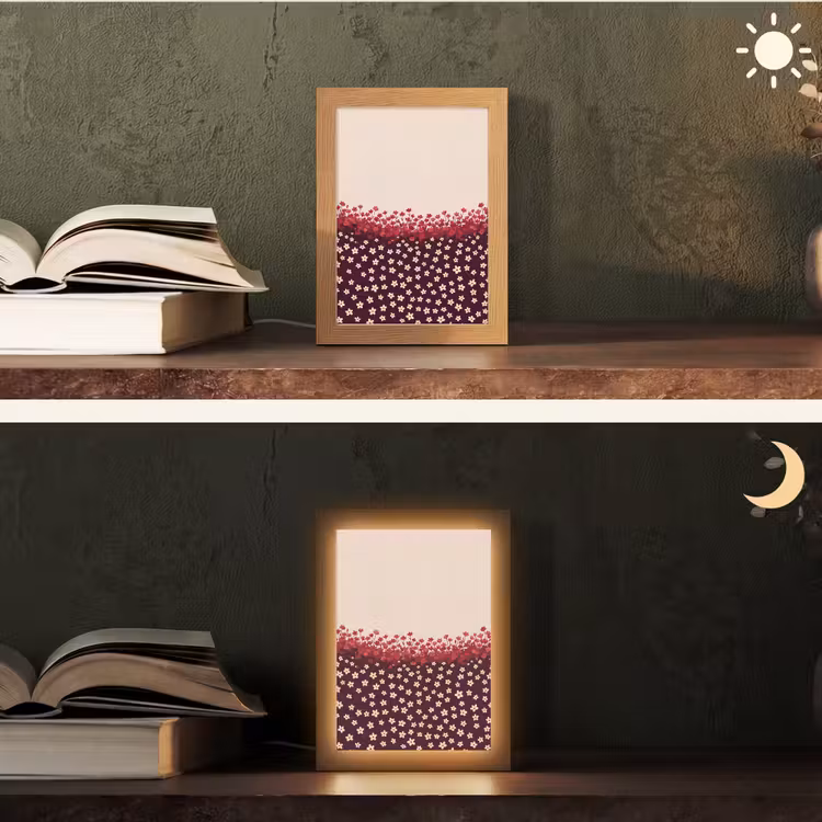 Personalisierte Lightbox - Blumen – Rot – Natur — 5