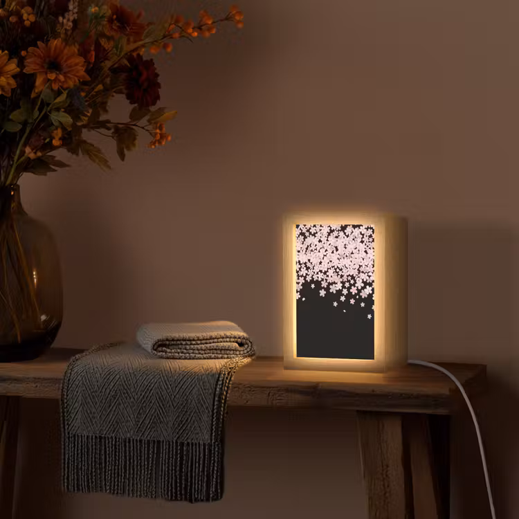 Personalisierte Lightbox - Rosa Blumen – Natur — 3