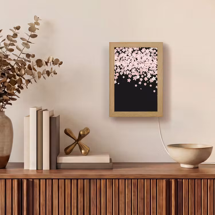 Personalisierte Lightbox - Rosa Blumen – Natur — 4