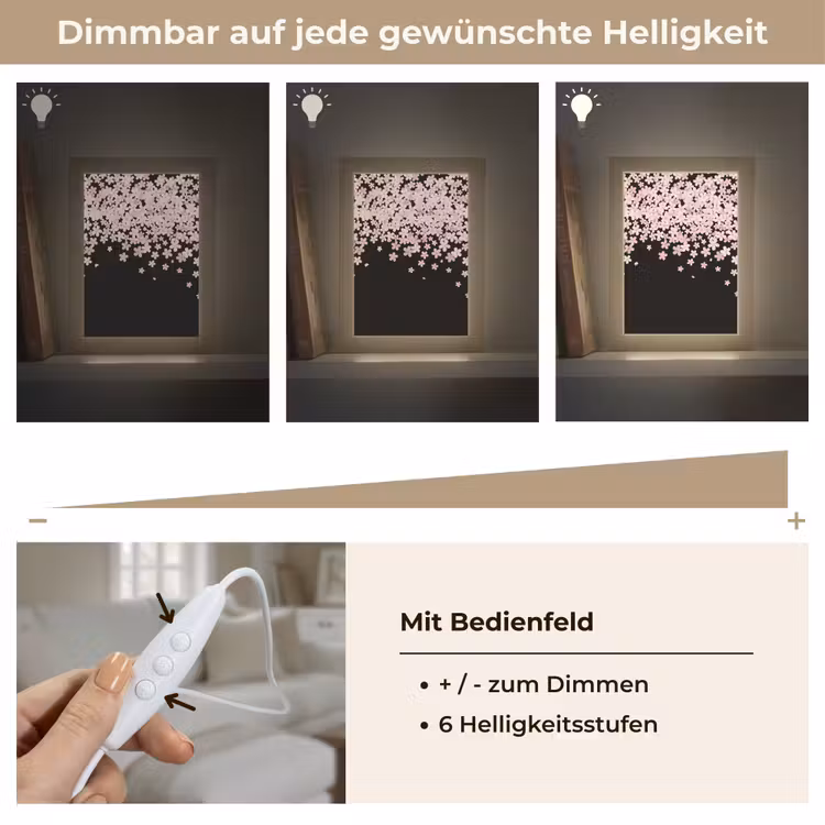Personalisierte Lightbox - Rosa Blumen – Natur — 8