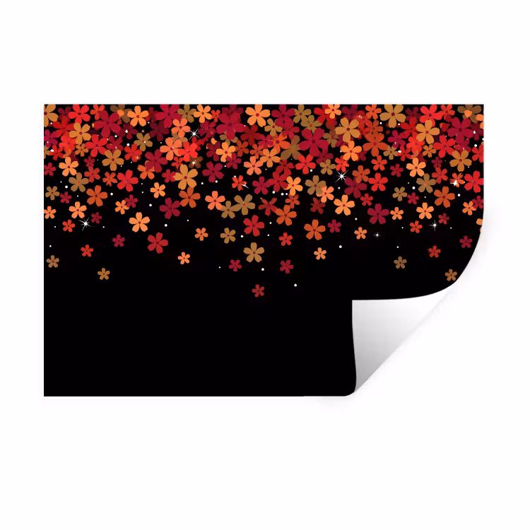 Wandtattoo – Blumen – Abstrakt – Orange — 1