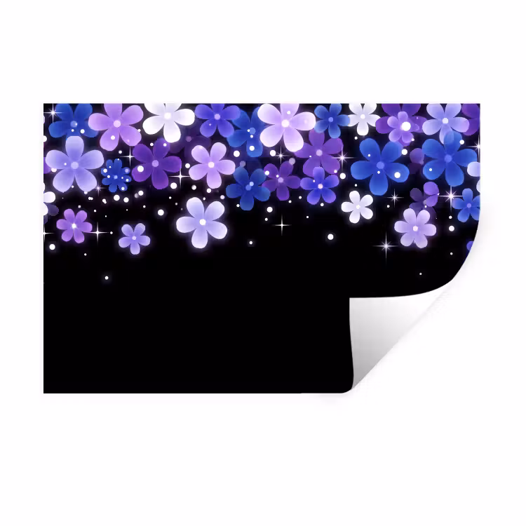 Wandtattoo – Blumen – Lila – Modern — 1