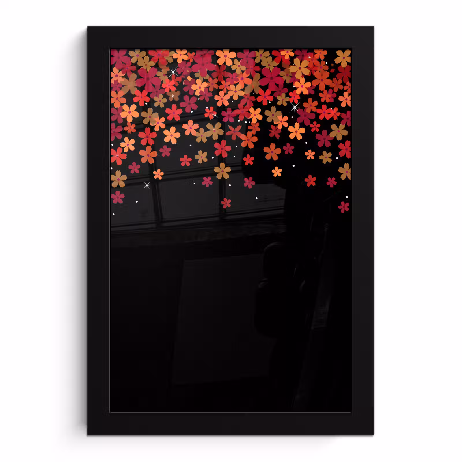 Bilder mit Rahmen - Blumen – Abstrakt – Orange — 1