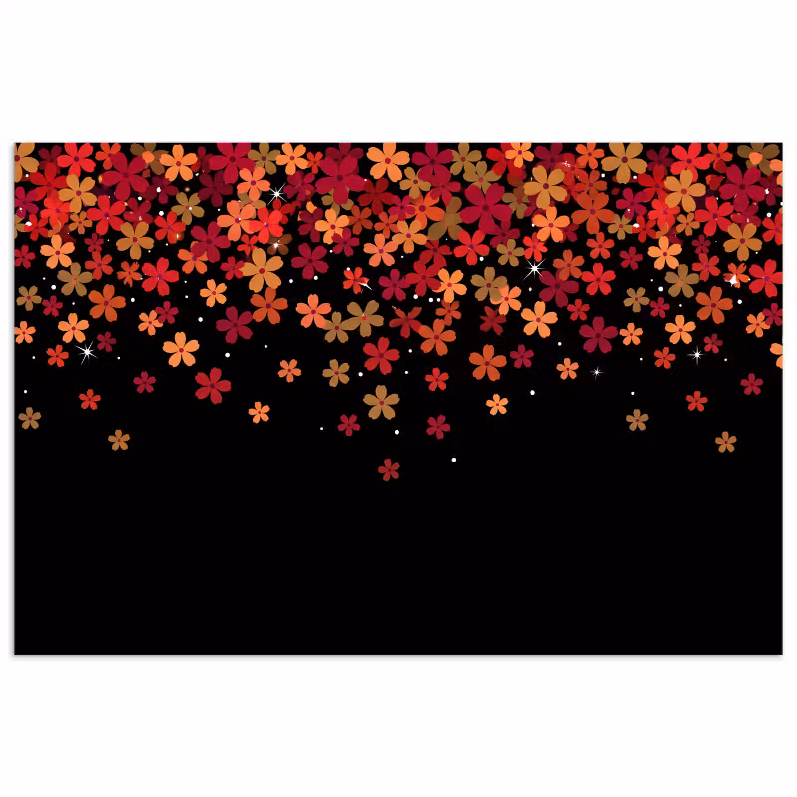 Poster - Blumen – Abstrakt – Orange — 1