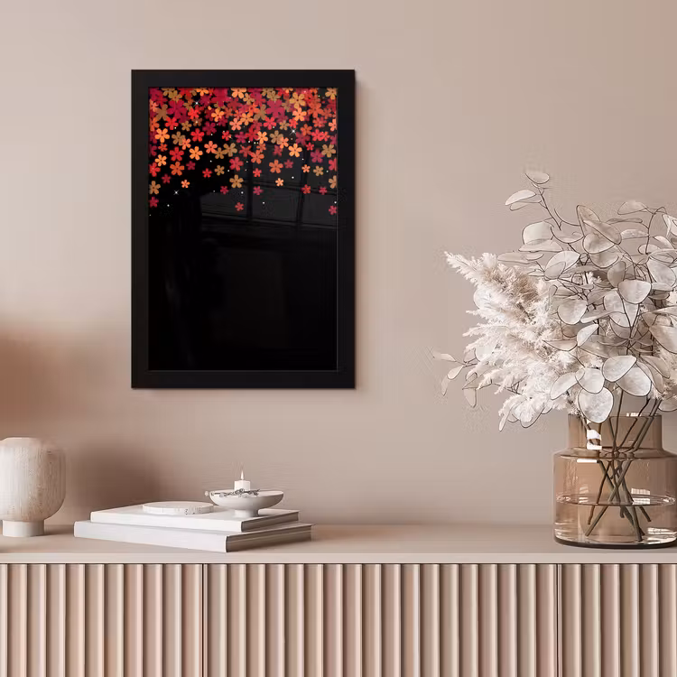 Bilder mit Rahmen - Blumen – Abstrakt – Orange — 4