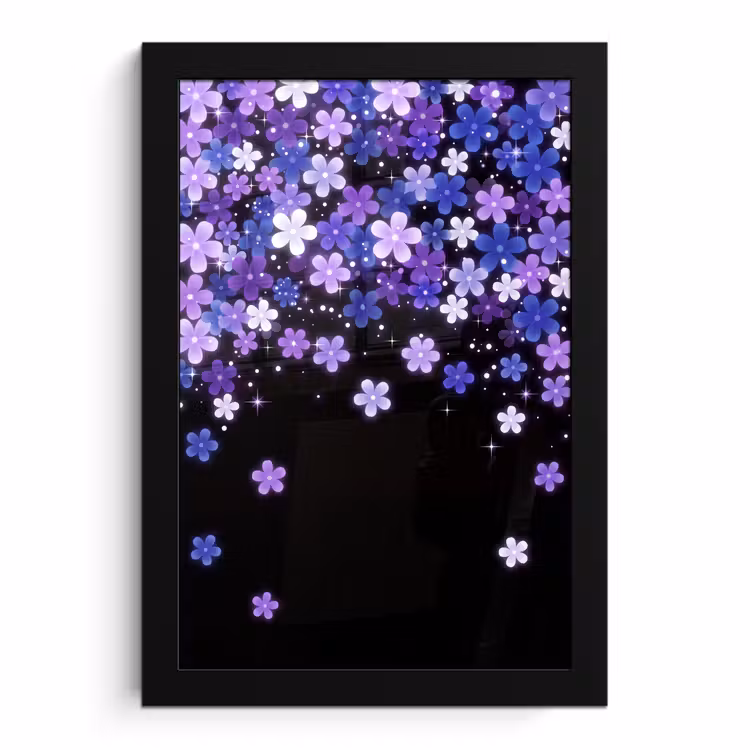 Bilder mit Rahmen - Blumen – Lila – Modern — 1