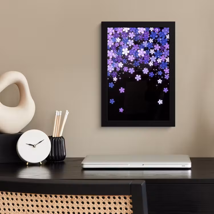 Bilder mit Rahmen - Blumen – Lila – Modern — 2