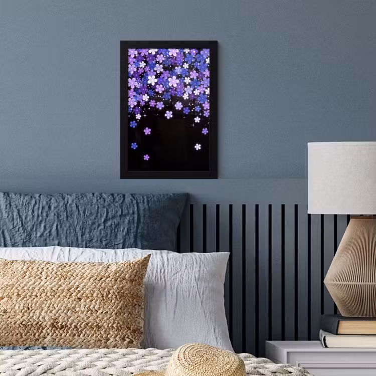 Bilder mit Rahmen - Blumen – Lila – Modern — 3