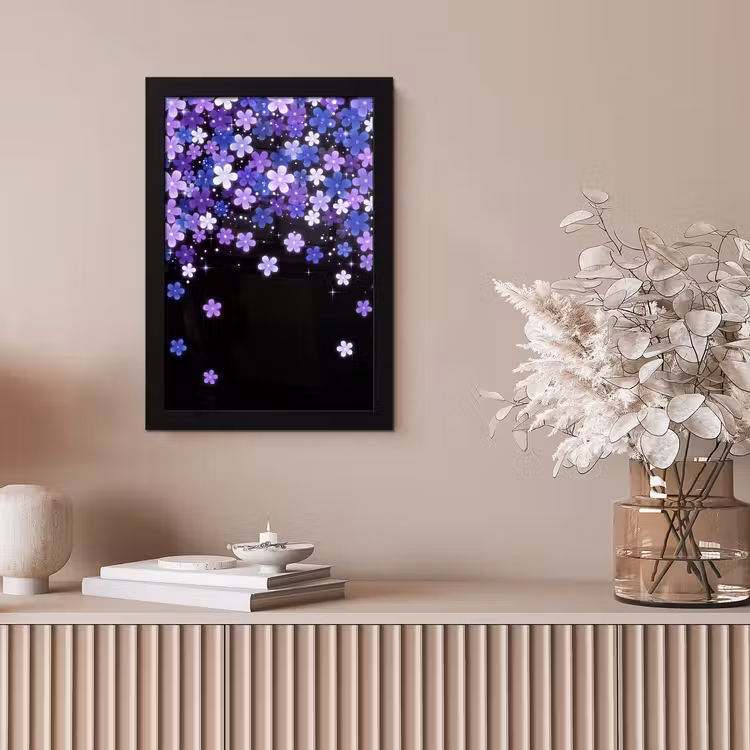 Bilder mit Rahmen - Blumen – Lila – Modern — 4