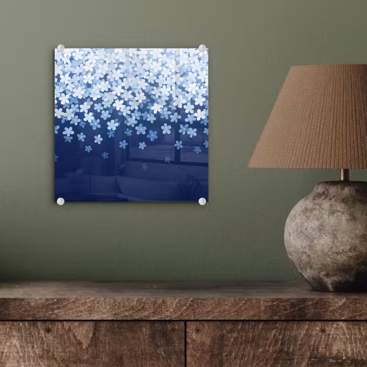 Glasbild - Blumen – Hängend – Dekorativ — 4