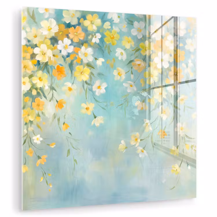 Glasbild - Blumen – Zart – Frühling — 1