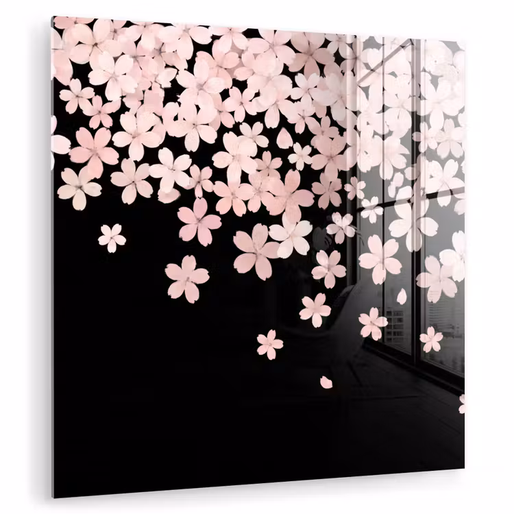 Glasbild - Rosa Blumen – Natur — 1