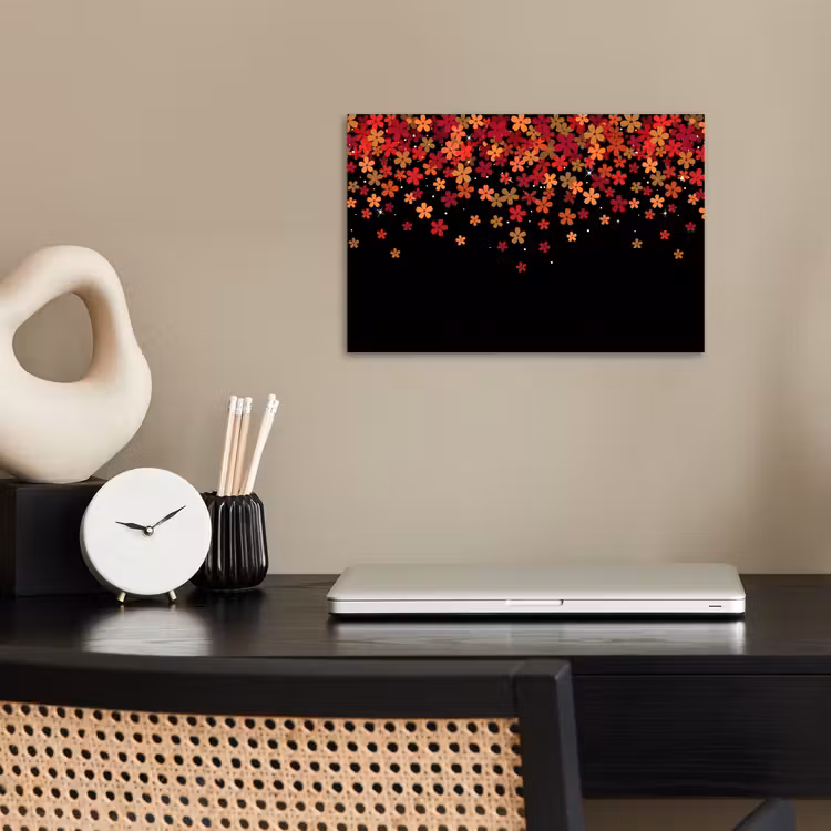 Poster - Blumen – Abstrakt – Orange — 2