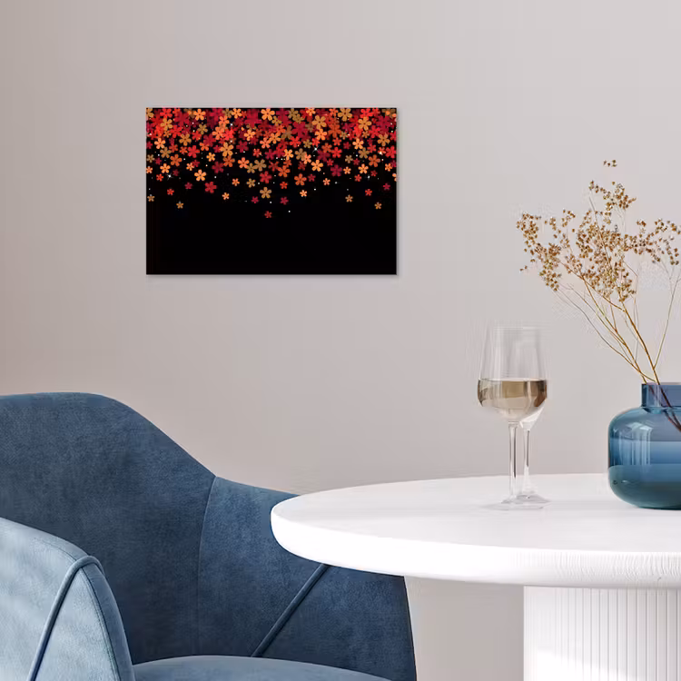 Poster - Blumen – Abstrakt – Orange — 4