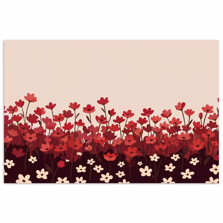 Poster - Blumen – Rot – Natur — 1