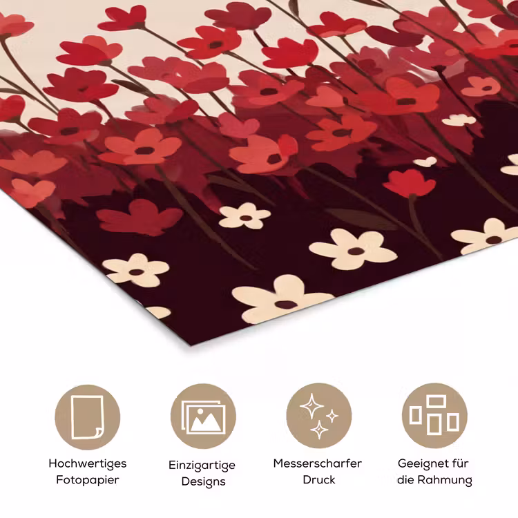 Poster - Blumen – Rot – Natur — 5