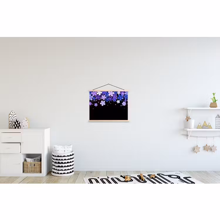 Stoffbild - Blumen – Lila – Modern — 2