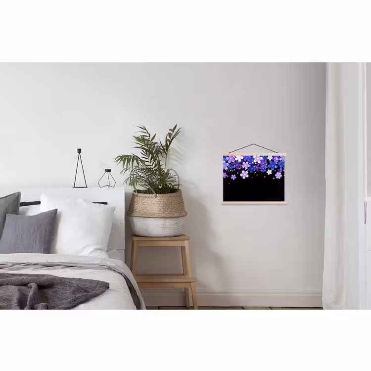 Stoffbild - Blumen – Lila – Modern — 3