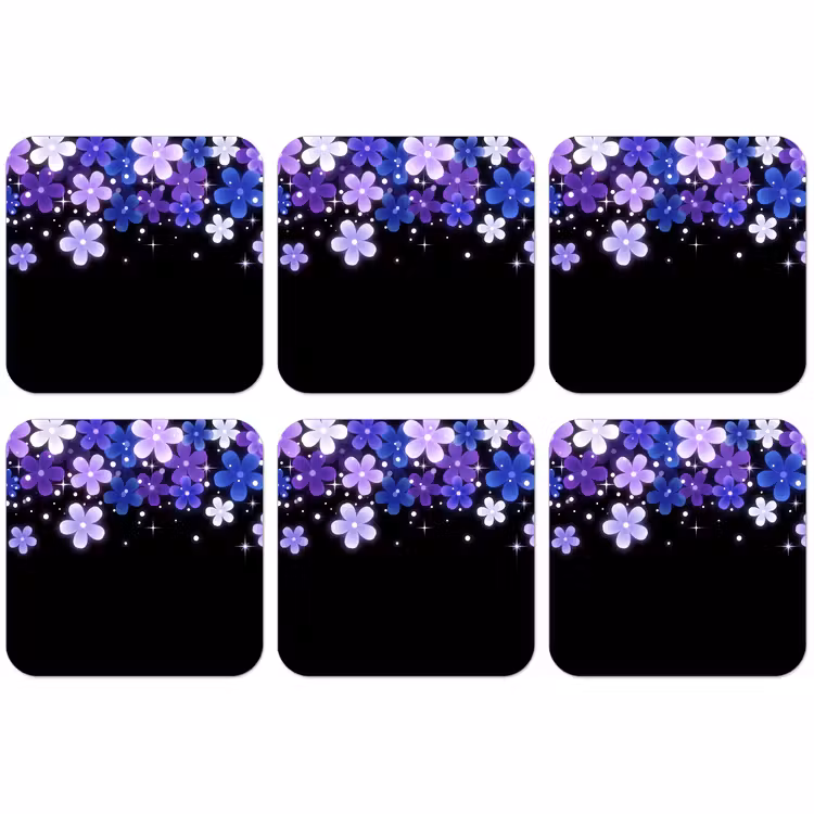 Untersetzer - Blumen – Lila – Modern — 1