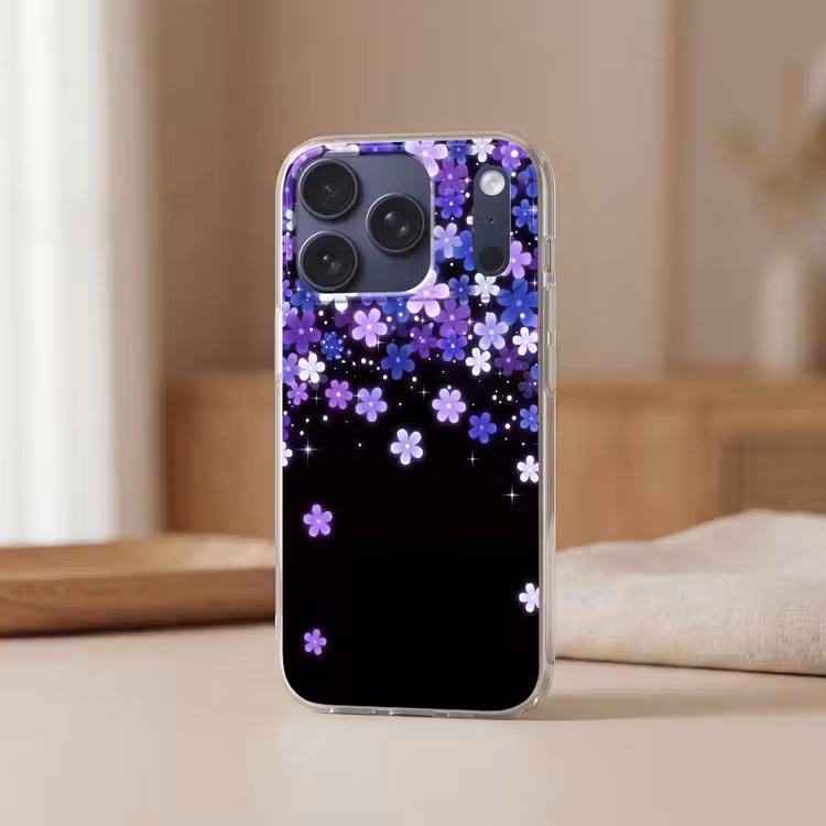 Handyhülle - Blumen – Lila – Modern — 3