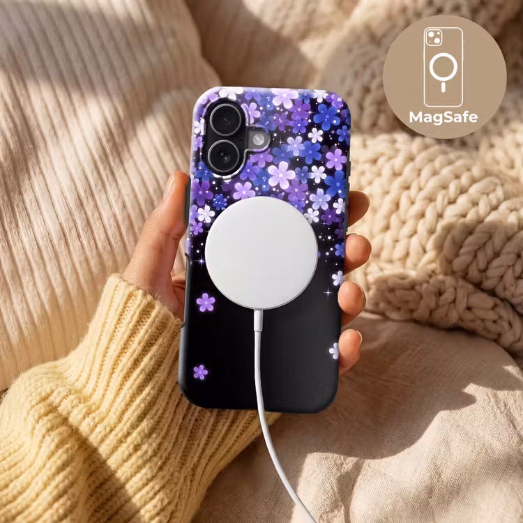 Handyhülle Toughcase - Blumen – Lila – Modern — 8