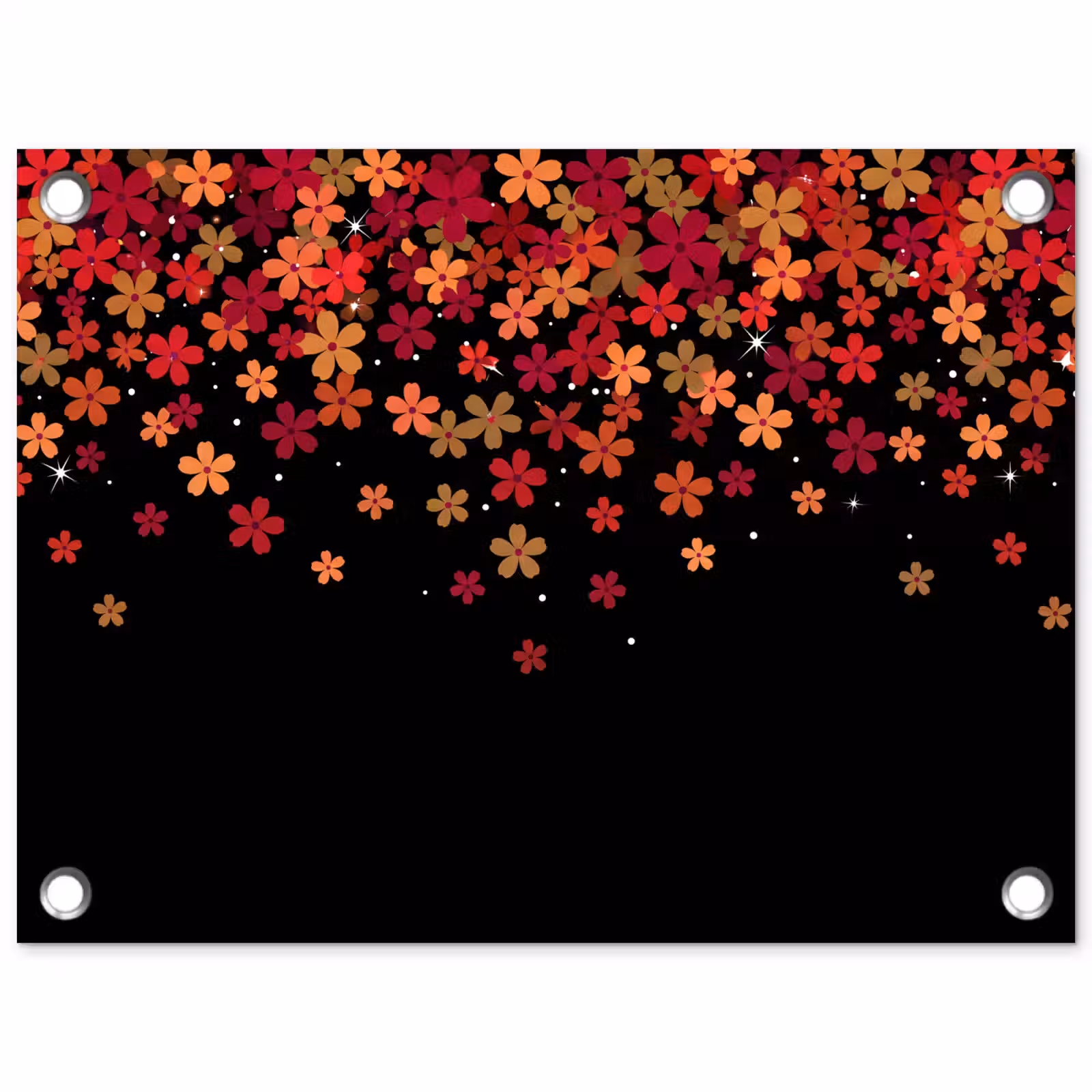 Gartenposter - Blumen – Abstrakt – Orange — 1