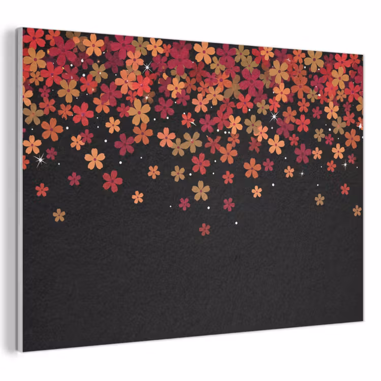 Akustikbild - Blumen – Abstrakt – Orange — 1