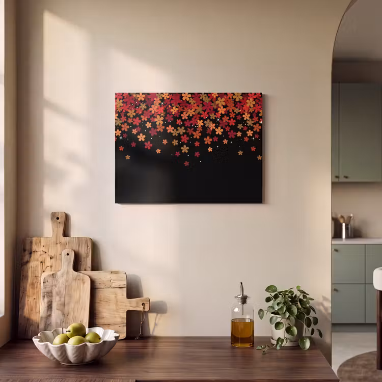 Akustikbild - Blumen – Abstrakt – Orange — 4