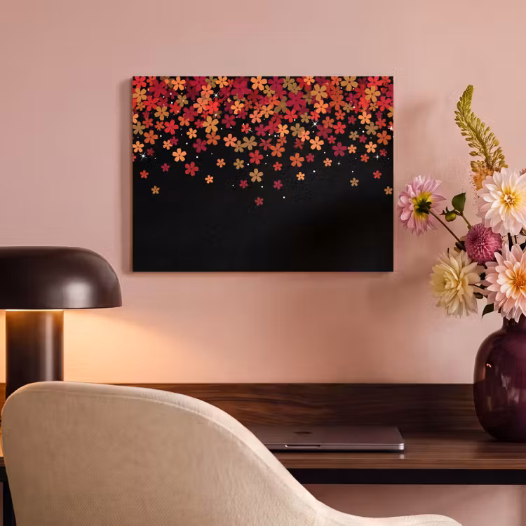 Akustikbild - Blumen – Abstrakt – Orange — 6