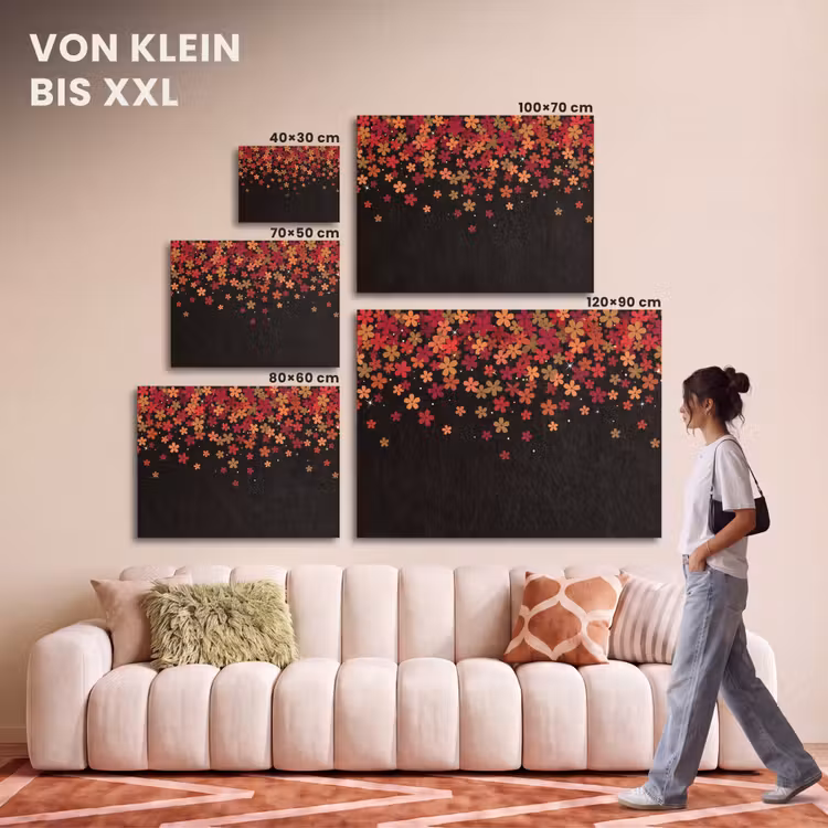 Akustikbild - Blumen – Abstrakt – Orange — 7