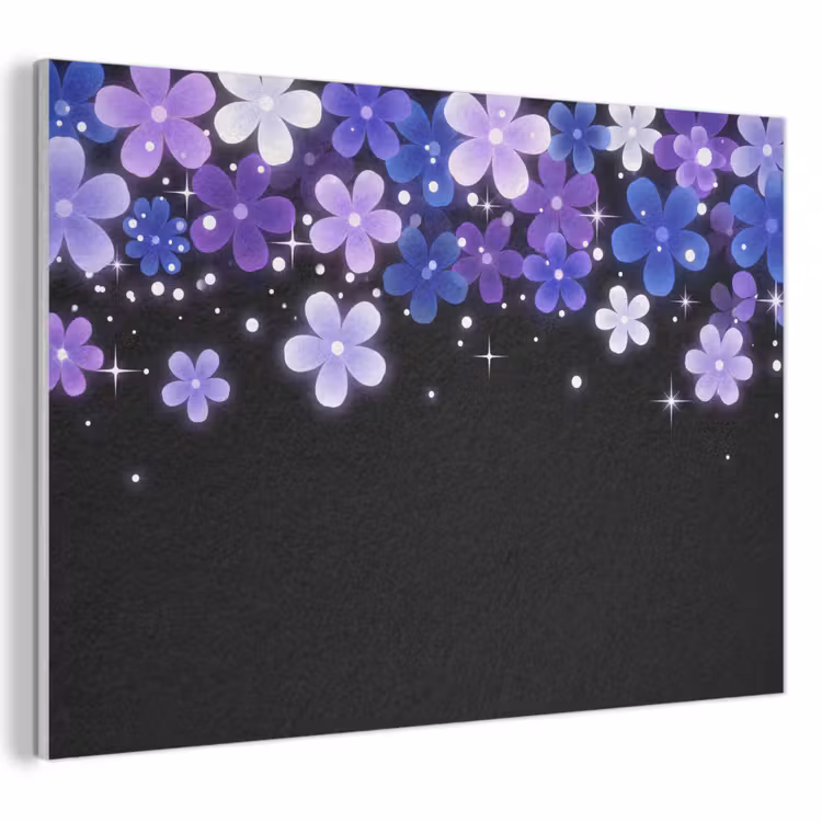 Akustikbild - Blumen – Lila – Modern — 1