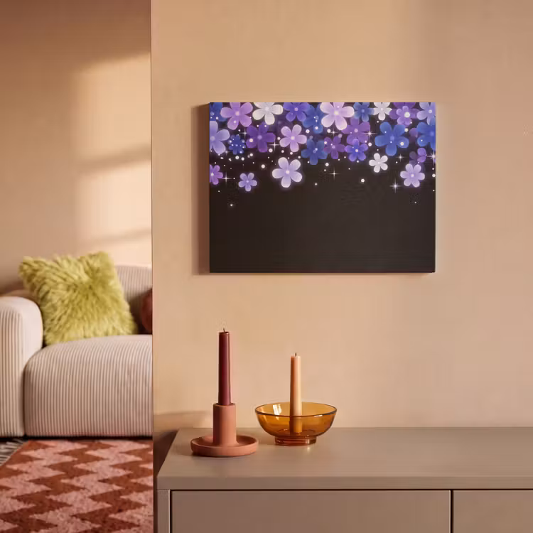 Akustikbild - Blumen – Lila – Modern — 2
