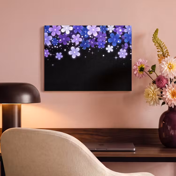 Akustikbild - Blumen – Lila – Modern — 6