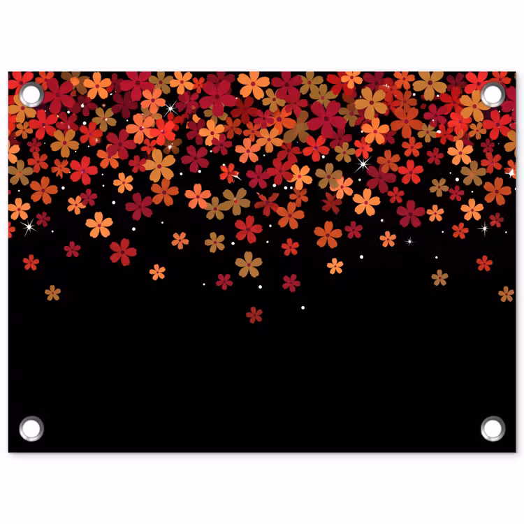Gartenposter - Blumen – Abstrakt – Orange — 1
