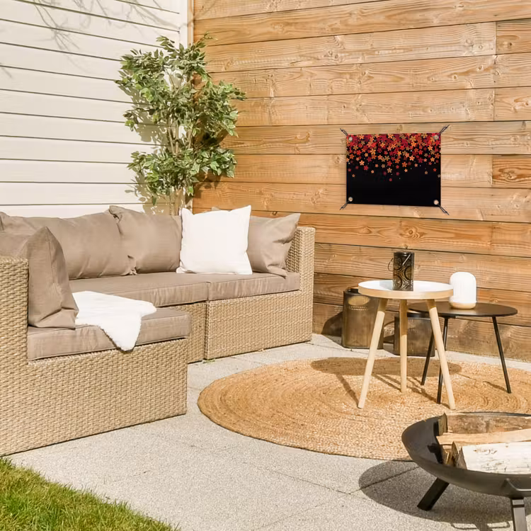 Gartenposter - Blumen – Abstrakt – Orange — 3