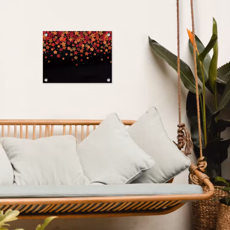 Gartenposter - Blumen – Abstrakt – Orange — 4