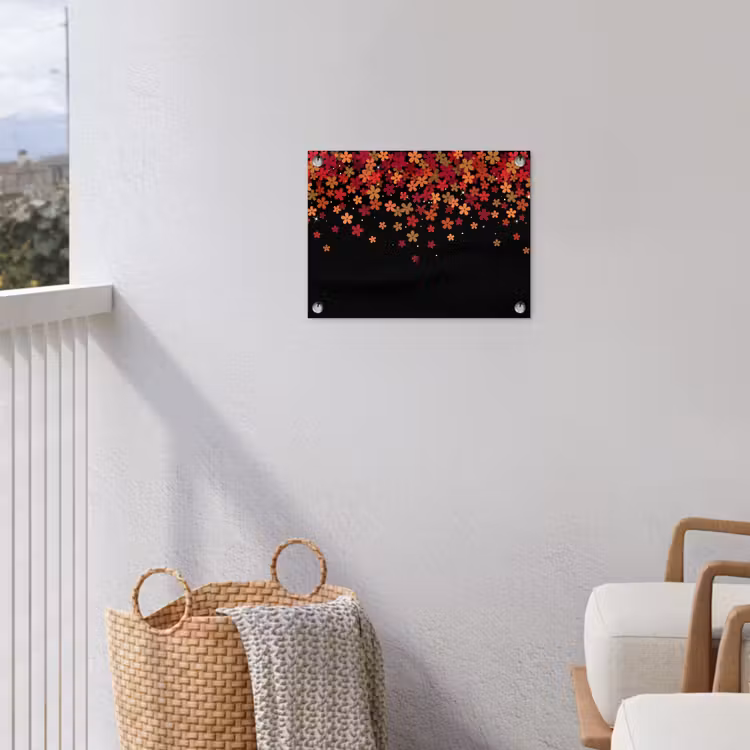 Gartenposter - Blumen – Abstrakt – Orange — 5