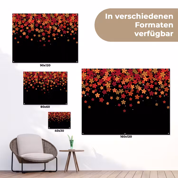 Gartenposter - Blumen – Abstrakt – Orange — 6