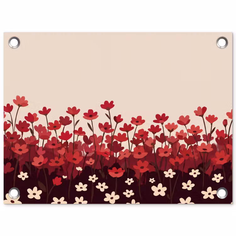 Gartenposter - Blumen – Rot – Natur — 1